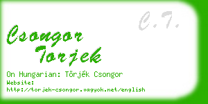 csongor torjek business card