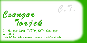 csongor torjek business card